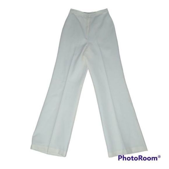 Vintage Pants - Vintage 70's Super High Waist Wide Leg Minimalist Pleated Front Pants